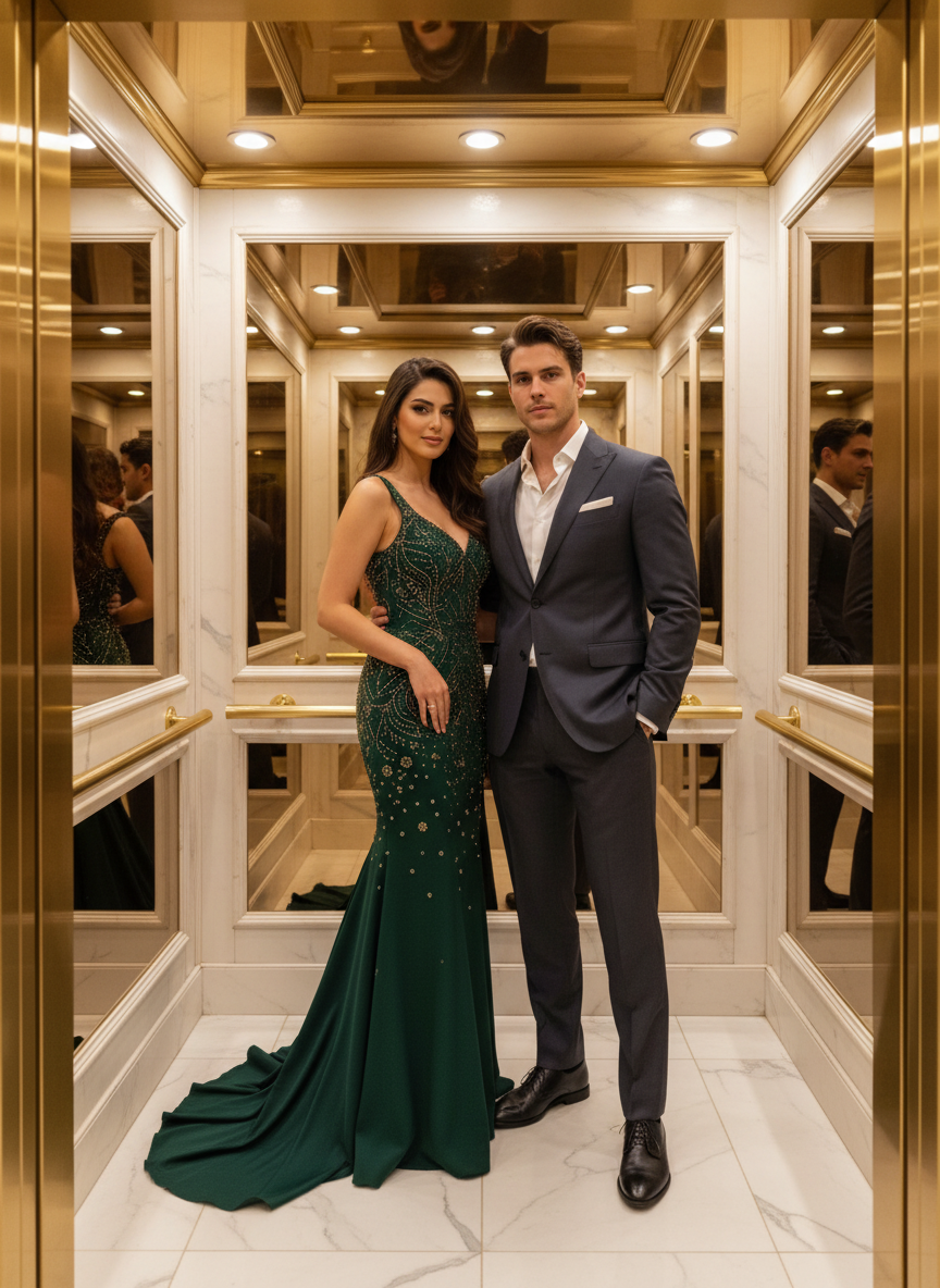 Luxury Gold Elevator